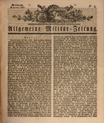 Allgemeine Militär-Zeitung Mittwoch 13. Januar 1841