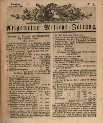 Allgemeine Militär-Zeitung Samstag 16. Januar 1841