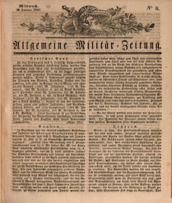 Allgemeine Militär-Zeitung Mittwoch 20. Januar 1841