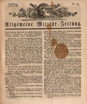 Allgemeine Militär-Zeitung Samstag 13. März 1841