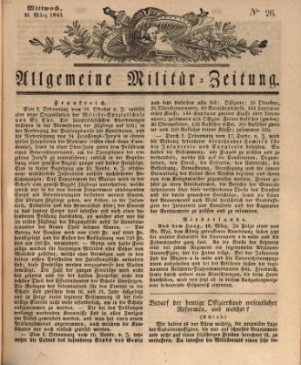 Allgemeine Militär-Zeitung Mittwoch 31. März 1841