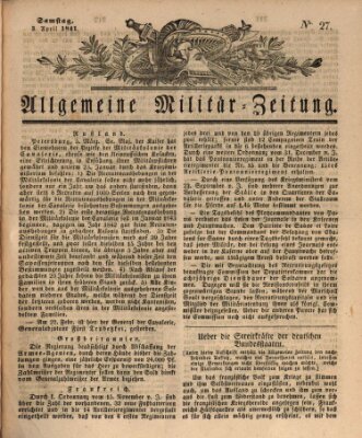 Allgemeine Militär-Zeitung Samstag 3. April 1841