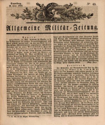 Allgemeine Militär-Zeitung Samstag 19. Juni 1841