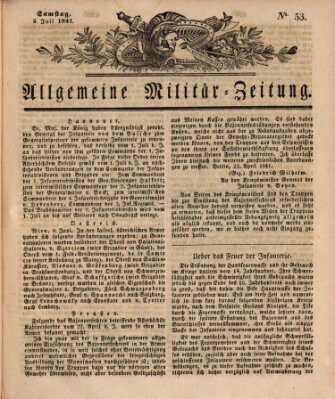 Allgemeine Militär-Zeitung Samstag 3. Juli 1841