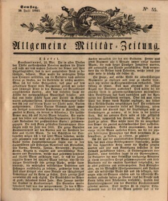 Allgemeine Militär-Zeitung Samstag 10. Juli 1841