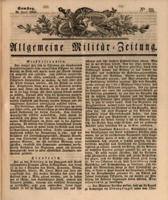 Allgemeine Militär-Zeitung Samstag 24. Juli 1841