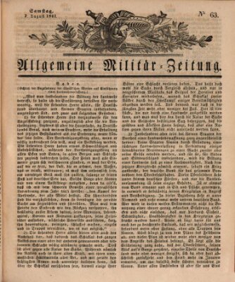 Allgemeine Militär-Zeitung Samstag 7. August 1841