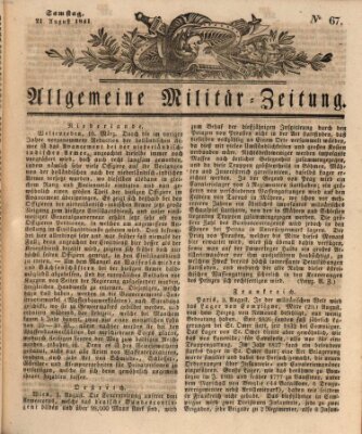 Allgemeine Militär-Zeitung Samstag 21. August 1841