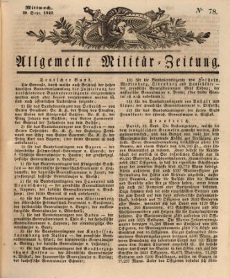 Allgemeine Militär-Zeitung Mittwoch 29. September 1841