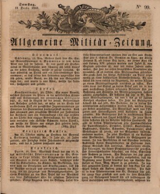 Allgemeine Militär-Zeitung Samstag 11. Dezember 1841