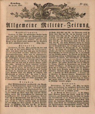 Allgemeine Militär-Zeitung Samstag 18. Dezember 1841