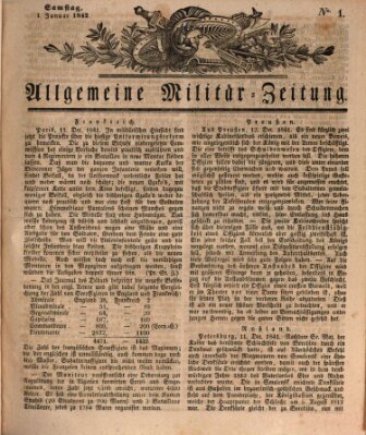 Allgemeine Militär-Zeitung Saturday 1. January 1842