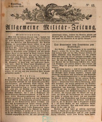 Allgemeine Militär-Zeitung Samstag 12. Februar 1842