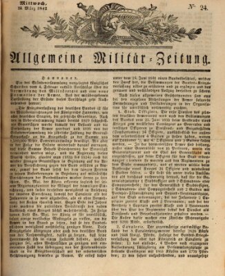 Allgemeine Militär-Zeitung Mittwoch 23. März 1842