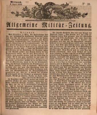 Allgemeine Militär-Zeitung Mittwoch 6. April 1842