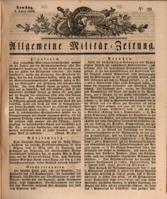 Allgemeine Militär-Zeitung Samstag 9. April 1842