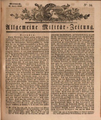 Allgemeine Militär-Zeitung Mittwoch 27. April 1842