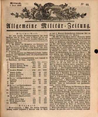 Allgemeine Militär-Zeitung Mittwoch 1. Juni 1842