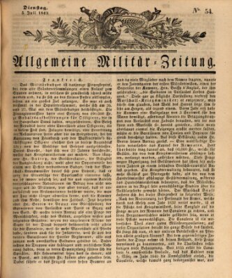 Allgemeine Militär-Zeitung Dienstag 5. Juli 1842