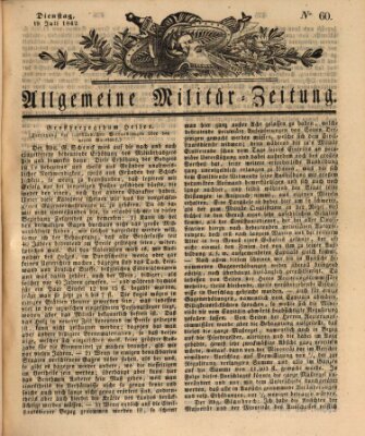 Allgemeine Militär-Zeitung Dienstag 19. Juli 1842