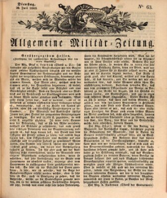 Allgemeine Militär-Zeitung Dienstag 26. Juli 1842