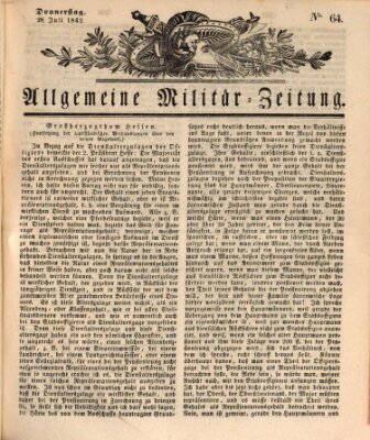 Allgemeine Militär-Zeitung Donnerstag 28. Juli 1842