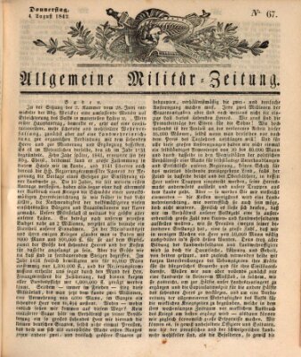 Allgemeine Militär-Zeitung Donnerstag 4. August 1842