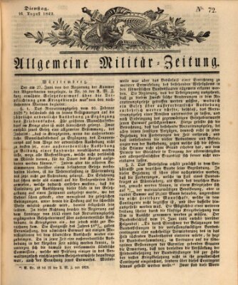 Allgemeine Militär-Zeitung Dienstag 16. August 1842