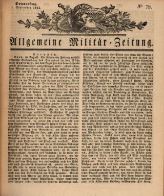 Allgemeine Militär-Zeitung Donnerstag 1. September 1842