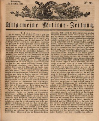 Allgemeine Militär-Zeitung Dienstag 11. Oktober 1842