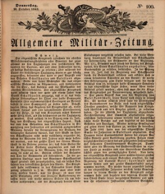 Allgemeine Militär-Zeitung Donnerstag 20. Oktober 1842