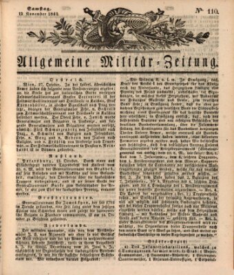 Allgemeine Militär-Zeitung Samstag 12. November 1842
