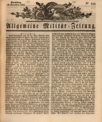 Allgemeine Militär-Zeitung Samstag 19. November 1842