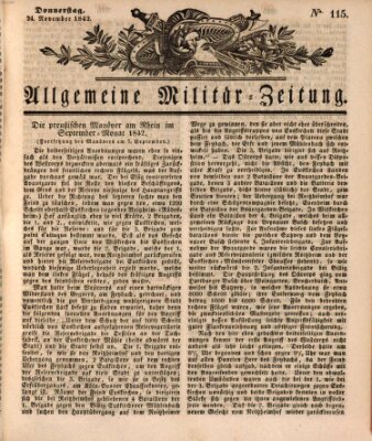 Allgemeine Militär-Zeitung Donnerstag 24. November 1842