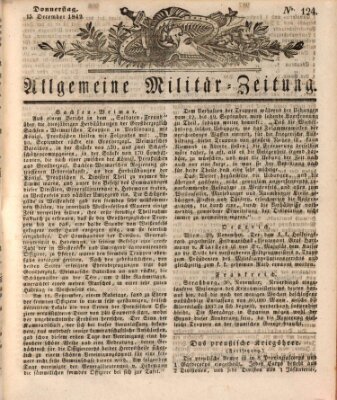 Allgemeine Militär-Zeitung Donnerstag 15. Dezember 1842