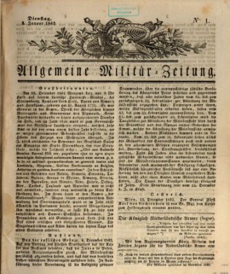 Allgemeine Militär-Zeitung Dienstag 3. Januar 1843