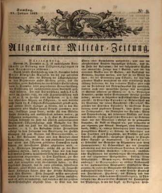 Allgemeine Militär-Zeitung Samstag 21. Januar 1843