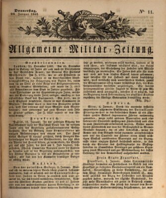 Allgemeine Militär-Zeitung Donnerstag 26. Januar 1843