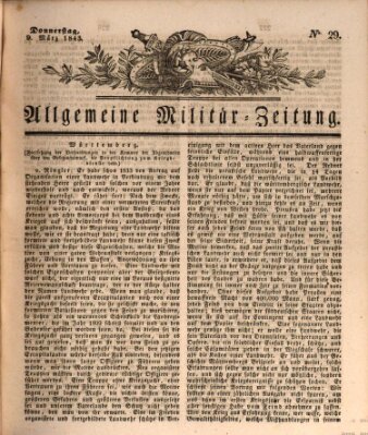 Allgemeine Militär-Zeitung Donnerstag 9. März 1843