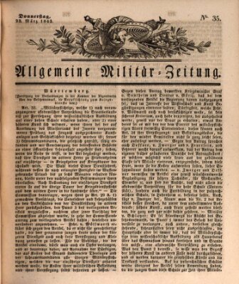 Allgemeine Militär-Zeitung Donnerstag 23. März 1843