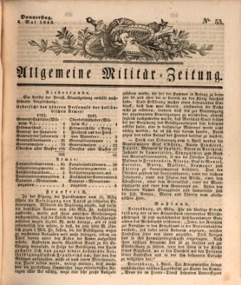 Allgemeine Militär-Zeitung Donnerstag 4. Mai 1843