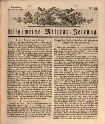 Allgemeine Militär-Zeitung Samstag 27. Mai 1843