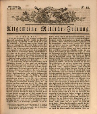 Allgemeine Militär-Zeitung Donnerstag 1. Juni 1843