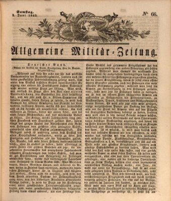 Allgemeine Militär-Zeitung Samstag 3. Juni 1843