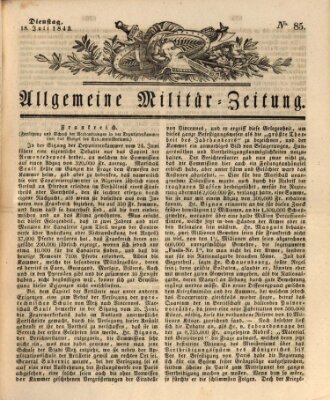 Allgemeine Militär-Zeitung Dienstag 18. Juli 1843