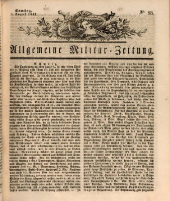 Allgemeine Militär-Zeitung Samstag 5. August 1843