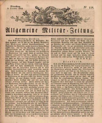 Allgemeine Militär-Zeitung Dienstag 3. Oktober 1843