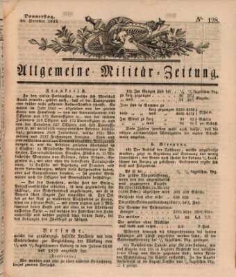 Allgemeine Militär-Zeitung Donnerstag 26. Oktober 1843