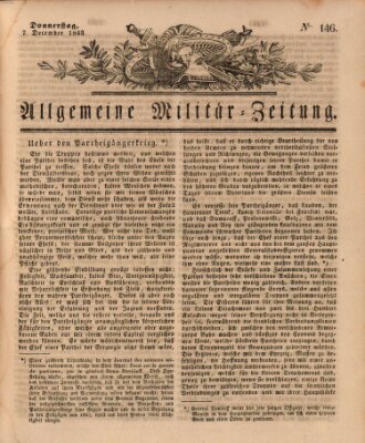 Allgemeine Militär-Zeitung Donnerstag 7. Dezember 1843