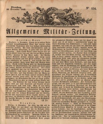 Allgemeine Militär-Zeitung Dienstag 26. Dezember 1843